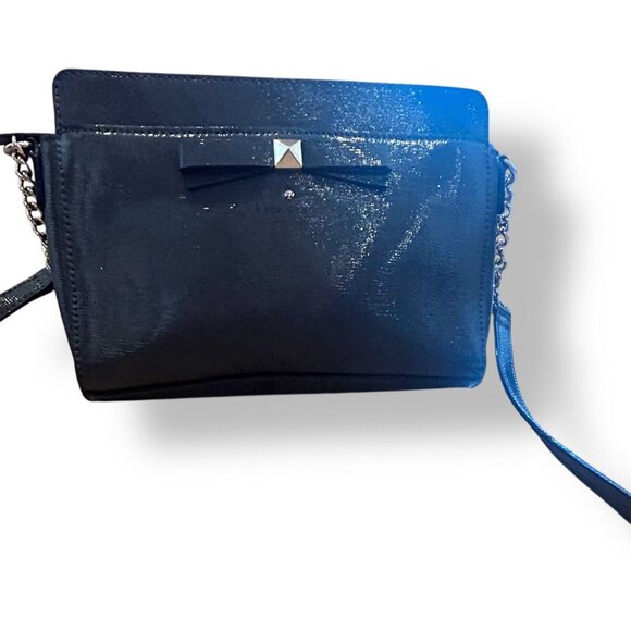 KATE SPADE NEW YORK Beacon Court Jeanne Satchel Bag Gray Patent Leather - Picture 2 of 14